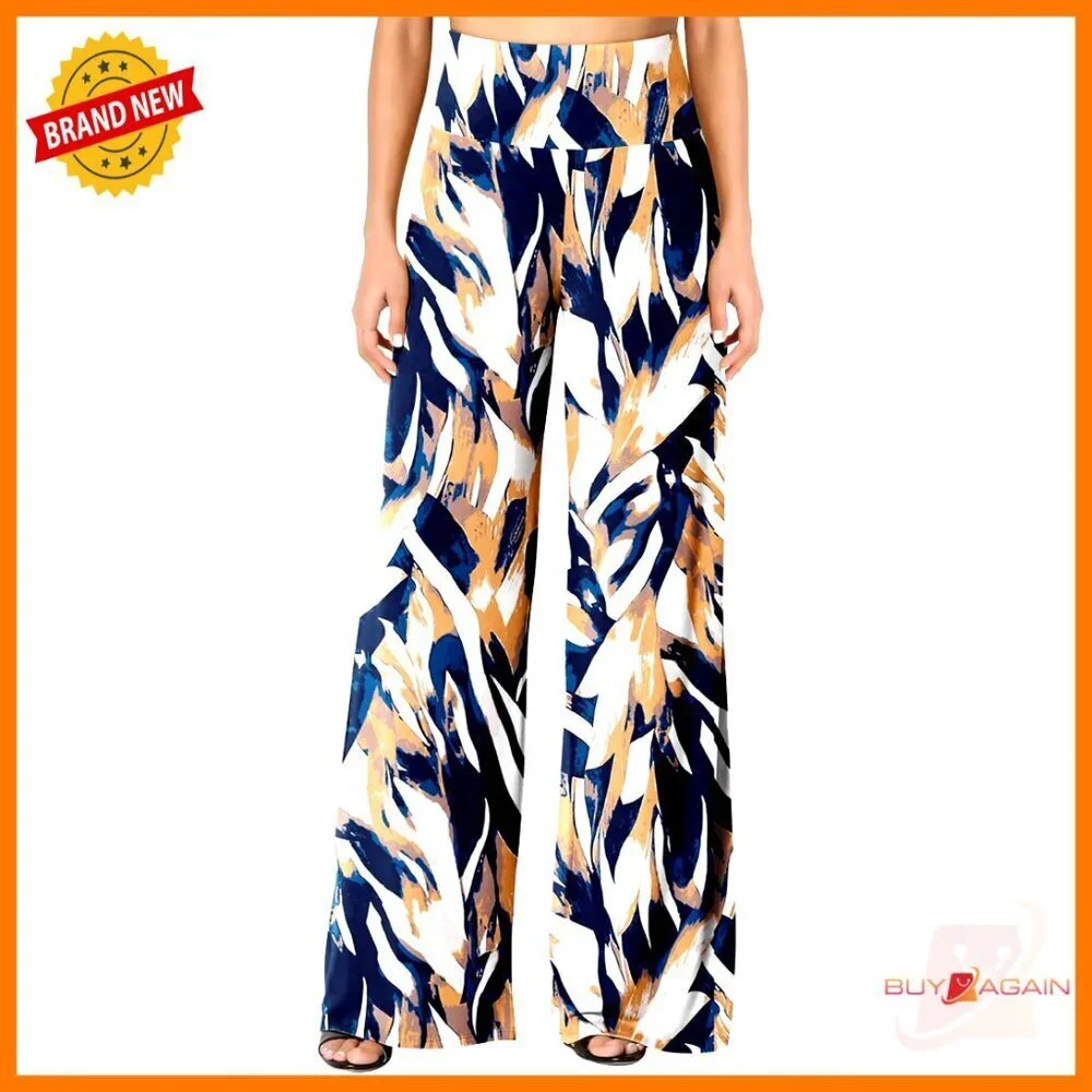 Stretchy High Waist Palazzo Lounge Pants Wide Leg Casual Comfy S-3XL